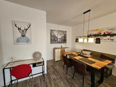 Grundriss der Unterkunft FEWO FAUBEL Mülheim Forum City 60 m2 inclusive Garagenstellplatz