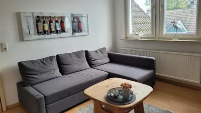 Ein Sitzbereich in der Unterkunft Ferienwohnung Gästehaus Bauer 2