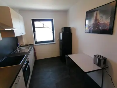 Küche/Küchenzeile in der Unterkunft Ferienwohnung 