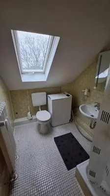 Ein Badezimmer in der Unterkunft Kleine Wohnung Uninähe. Bad. Wlan Küche