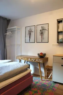 Ein Bett oder Betten in einem Zimmer der Unterkunft Ruhiges Apartment & Veranda mit guter Anbindung