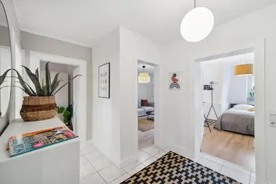 Ein Bett oder Betten in einem Zimmer der Unterkunft Traumhaftes Apartment Zooviertel - Nähe DUS & Dortmund & Köln & Essen