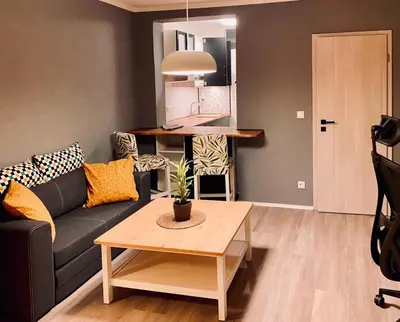 Ein Sitzbereich in der Unterkunft Apartments Essen-Rüttenscheid