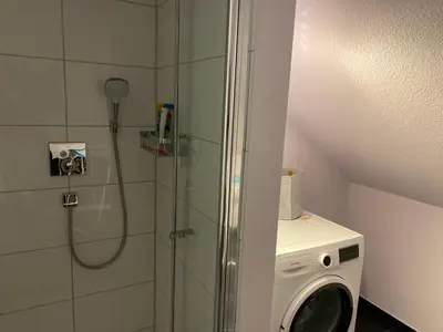 Ein Badezimmer in der Unterkunft Zimmer am Bachlauf