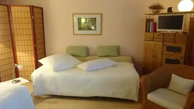 Ein Bett oder Betten in einem Zimmer der Unterkunft Guest Apartment Unterbach
