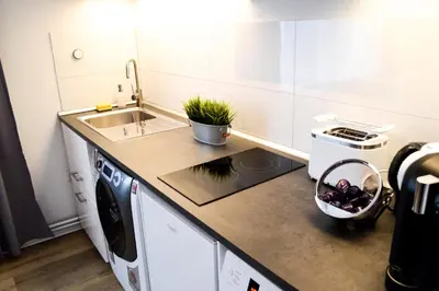 Küche/Küchenzeile in der Unterkunft Centerapartments Marienstrasse