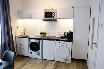 Küche/Küchenzeile in der Unterkunft Centerapartments Marienstrasse