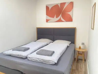 Ein Bett oder Betten in einem Zimmer der Unterkunft Privates & gemütliches Appartement inklusive Parkplatz