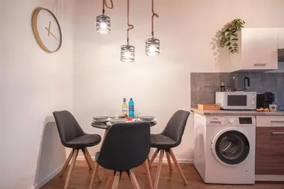 Küche/Küchenzeile in der Unterkunft Stylisches Stadtnest mit Xbox