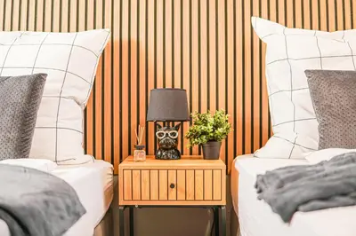Ein Bett oder Betten in einem Zimmer der Unterkunft Stylisches Stadtnest mit Xbox