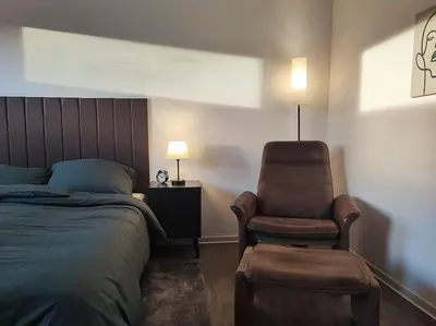 Ein Sitzbereich in der Unterkunft Elegantes 3-Schlafzimmer-Nest