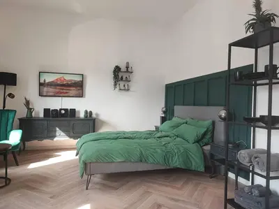 Ein Bett oder Betten in einem Zimmer der Unterkunft Stilvolles Appartment in Hagen