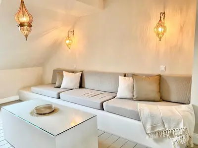 Ein Sitzbereich in der Unterkunft SH Desert SPA Lodge - luxury apartment with sauna
