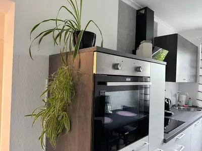 Küche/Küchenzeile in der Unterkunft Ferienwohnung in Hattingen Südstadt