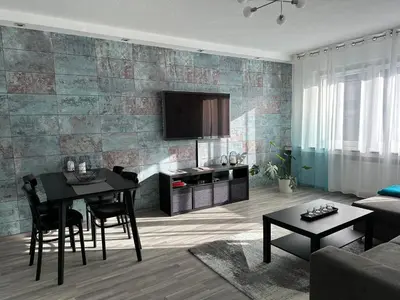 Ein Sitzbereich in der Unterkunft Ferienwohnung in Hattingen Südstadt