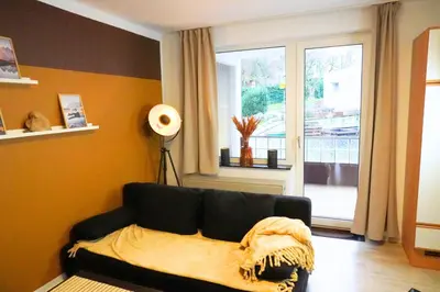 Ein Sitzbereich in der Unterkunft Besinnliches Bijou, Klein, aber oho mit Wohlfühlfaktor