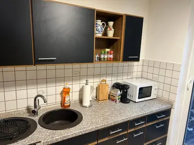 Küche/Küchenzeile in der Unterkunft Ihr gemütliches Zuhause – Uni-Nähe, Signal Iduna Park