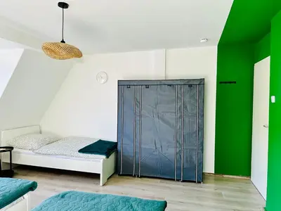 Ein Bett oder Betten in einem Zimmer der Unterkunft Urban Green Monteur Appartement Hagen