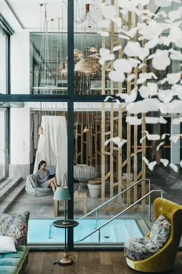 Ein Sitzbereich in der Unterkunft Landhotel Voshövel