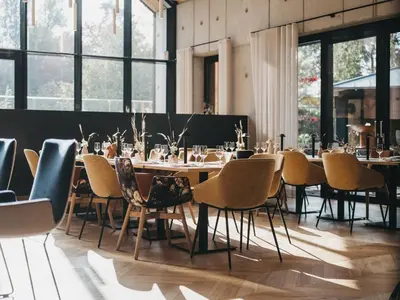 Ein Restaurant oder anderes Speiselokal in der Unterkunft Landhotel Voshövel