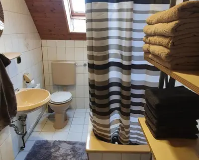 Ein Badezimmer in der Unterkunft Gemütliche Monteurwohnung in Oberhausen