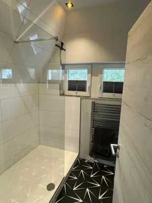 Ein Badezimmer in der Unterkunft Weitsicht