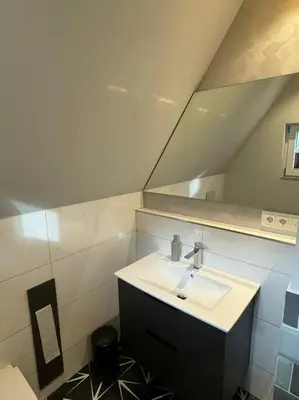 Ein Badezimmer in der Unterkunft Weitsicht