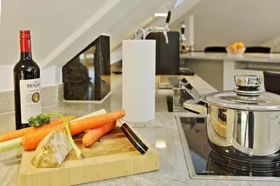 Küche/Küchenzeile in der Unterkunft Penthouse Mülheim- Ruhr - Zentral - Edel - Luxus pur