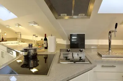 Küche/Küchenzeile in der Unterkunft Penthouse Mülheim- Ruhr - Zentral - Edel - Luxus pur