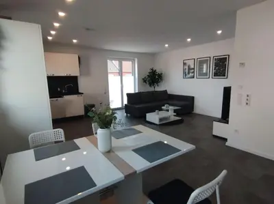 Küche/Küchenzeile in der Unterkunft Wohnung in Werne