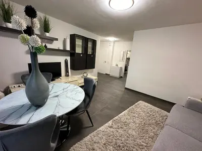 Ein Sitzbereich in der Unterkunft Moderne Ferienwohnung für 4 Personen im Herzen von Marl*Netflix*Nespresso*