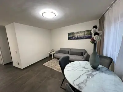 Ein Sitzbereich in der Unterkunft Moderne Ferienwohnung für 4 Personen im Herzen von Marl*Netflix*Nespresso*