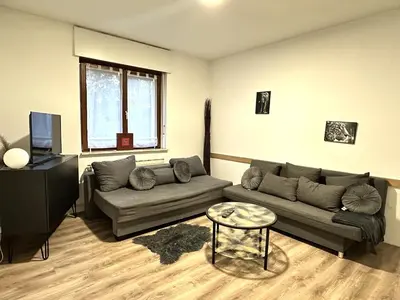 Ein Sitzbereich in der Unterkunft Duisburg FeelHome,Flughafen nah,6-8 Pers,Badewanne,Zentral,Terrasse,Ground Floor