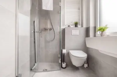 Ein Badezimmer in der Unterkunft MODERN & MINIMAL - Design-Apartment in Stadtmitte