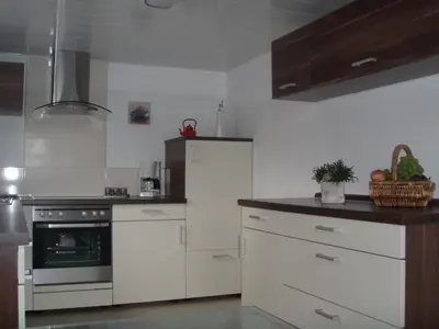 Küche/Küchenzeile in der Unterkunft Ferienhaus am Ternscher See