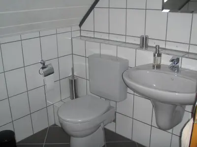 Ein Badezimmer in der Unterkunft Ferienhaus am Ternscher See