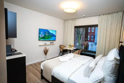 TV/Unterhaltungsangebot in der Unterkunft Boutique Apartment 3 Oberhausen