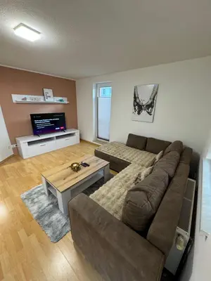 Ein Sitzbereich in der Unterkunft Alex Apartment's 2