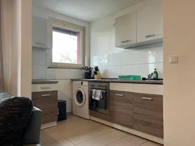 Küche/Küchenzeile in der Unterkunft Monteur-Domizil, Apartment AVD 6