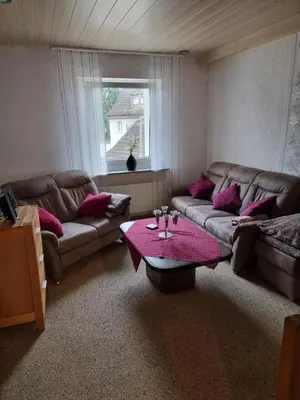 Ein Sitzbereich in der Unterkunft Schnuckelige Wohnung