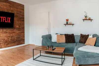 Ein Sitzbereich in der Unterkunft bright & grey - Netflix - City - Wifi - 4 Person