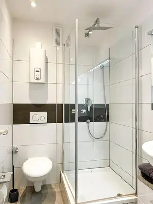 Ein Badezimmer in der Unterkunft Apartment Düsseldorf-Lohausen II