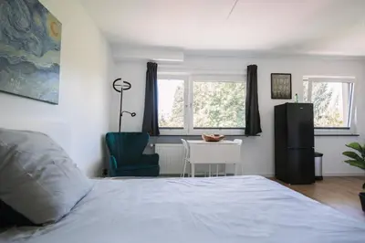 Ein Bett oder Betten in einem Zimmer der Unterkunft Modernes 1-Zimmer Appartment !
