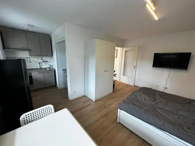 Ein Bett oder Betten in einem Zimmer der Unterkunft Modernes 1-Zimmer Appartment !