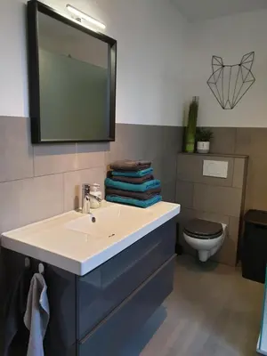 Ein Badezimmer in der Unterkunft Solingen Bruehlerstrasse
