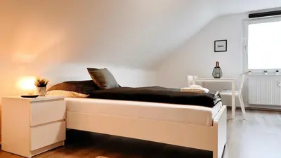 Ein Bett oder Betten in einem Zimmer der Unterkunft Exklusive Wohnung für Monteure in Bochum