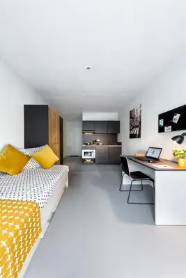 Ein Bett oder Betten in einem Zimmer der Unterkunft GreenStay Essen