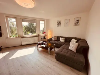 Ein Sitzbereich in der Unterkunft Zur schönen Aussicht I 150 I Oase I Purer Luxus