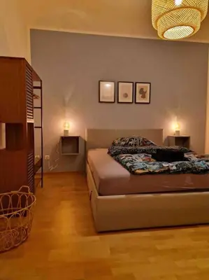 Ein Bett oder Betten in einem Zimmer der Unterkunft Avali