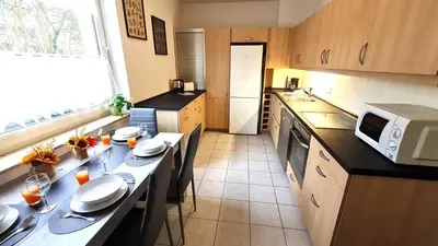 Küche/Küchenzeile in der Unterkunft Modernes Apartment für 5 Personen